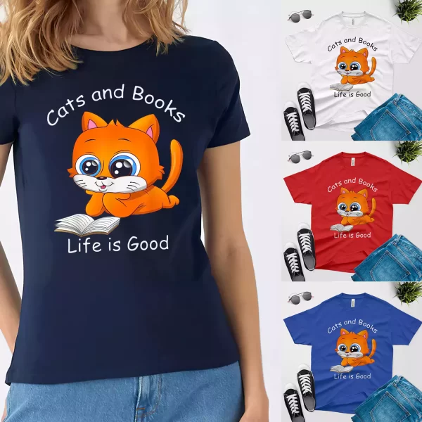 Books and Cats Life Is Good - Personalized Gifts Custom Cat Tumbler fo —  GearLit