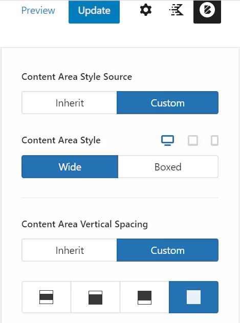 Content Area Style in Blocksy theme
