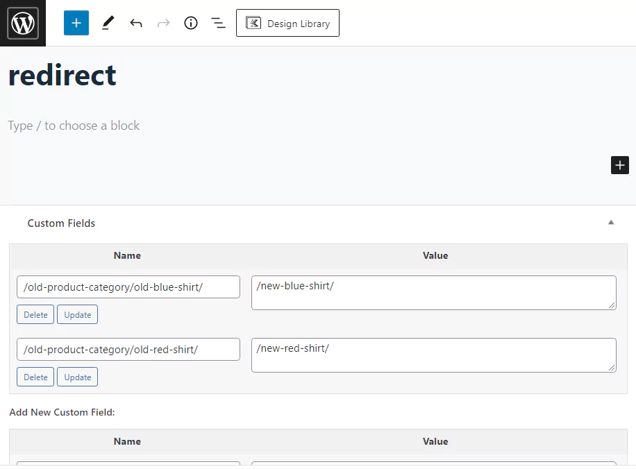 Redirect Pages In WordPress by Custom fields