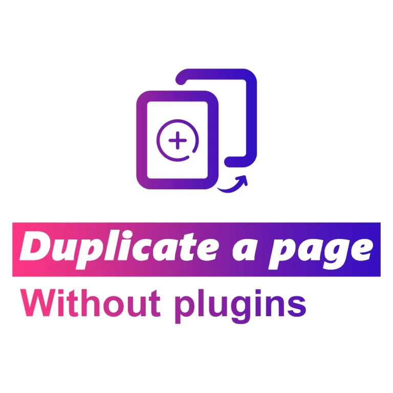 How to duplicate a page in wordpress without plugin