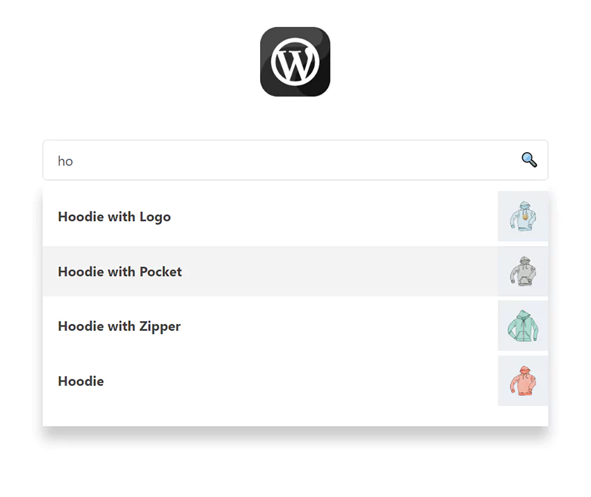 Live Ajax Search In woocommerce products