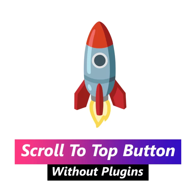 back to top button Wordpress without plugins