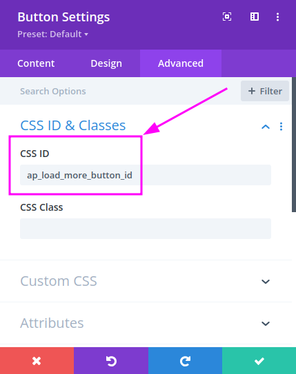 add class to Divi Button module