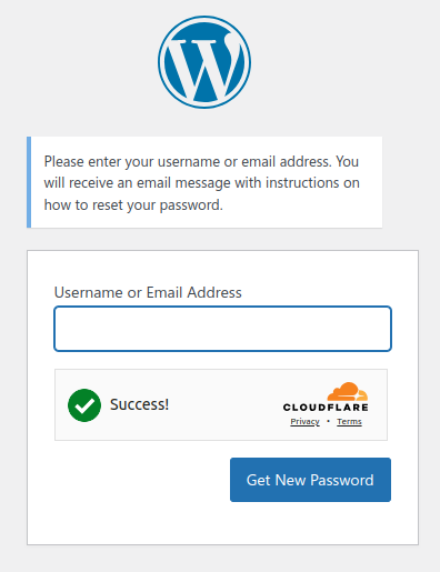 Adding Cloudflare Turnstile to WordPress Lost Password page